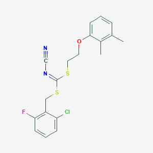 molecular formula C19H18ClFN2OS2 B1648976 (2-Chloro-6-fluorobenzyl) [2-(2,3-dimethylphenoxy)ethyl]cyanocarbonimidodithioate 