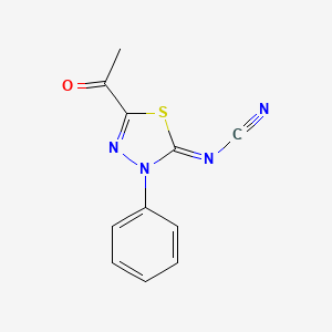 2-Acetyl-5-cyanimino-4,5-dihydro-4-phenyl-1,3,4-thiadiazole