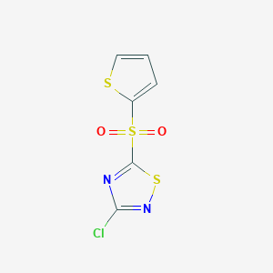 molecular formula C6H3ClN2O2S3 B1648989 3-Chloro-5-(thiophen-2-ylsulfonyl)-1,2,4-thiadiazole 