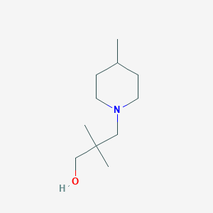 molecular formula C11H23NO B1648998 2,2-Dimethyl-3-(4-methyl-piperidin-1-yl)-propan-1-ol 