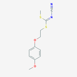 molecular formula C12H14N2O2S2 B1649001 [2-(4-Methoxyphenoxy)ethyl]methyl-cyanocarbonimidodithioate 