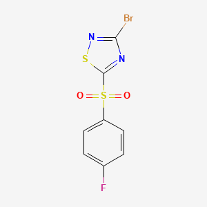 molecular formula C8H4BrFN2O2S2 B1649002 3-Bromo-5-(4-fluorophenylsulfonyl)-1,2,4-thiadiazole 