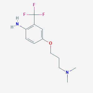 B1649006 N-{3-[4-Amino-3-(trifluoromethyl)phenoxy]propyl}-N,N-dimethylamine CAS No. 801190-26-1