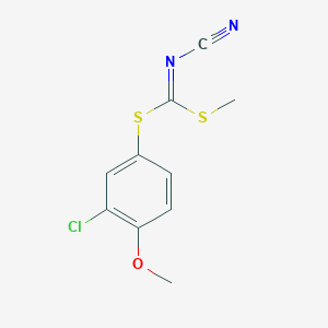molecular formula C10H9ClN2OS2 B1649008 (3-Chloro-4-methoxyphenyl)methyl-cyanocarbonimidodithioate 