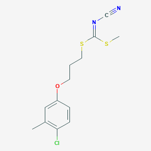 molecular formula C13H15ClN2OS2 B1649011 [3-(4-Chloro-3-methylphenoxy)propyl]methyl-cyanocarbonimidodithioate 