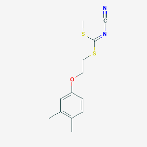 molecular formula C13H16N2OS2 B1649012 [2-(3,4-Dimethylphenoxy)ethyl]methyl-cyanocarbonimidodithioate 