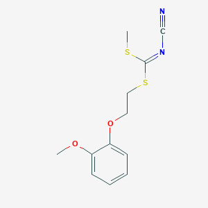 molecular formula C12H14N2O2S2 B1649028 [2-(2-Methoxyphenoxy)ethyl]methyl-cyanocarbonimidodithioate 