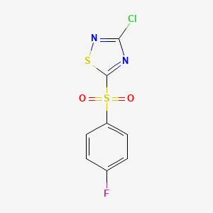 molecular formula C8H4ClFN2O2S2 B1649031 3-Chloro-5-(4-fluorophenylsulfonyl)-1,2,4-thiadiazole 