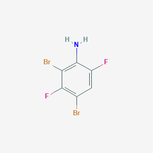 molecular formula C6H3Br2F2N B1649035 2,4-二溴-3,6-二氟苯胺 CAS No. 1000577-86-5