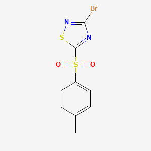 molecular formula C9H7BrN2O2S2 B1649044 3-Bromo-5-(4-methylphenylsulfonyl)-1,2,4-thiadiazole 