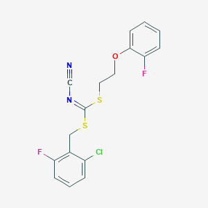 molecular formula C17H13ClF2N2OS2 B1649048 (2-Chloro-6-fluorobenzyl) [2-(2-fluorophenoxy)ethyl] cyanocarbonimidodithioate 