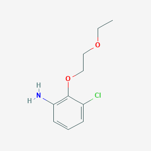molecular formula C10H14ClNO2 B1649053 3-氯-2-(2-乙氧基乙氧基)苯胺 CAS No. 946772-33-4