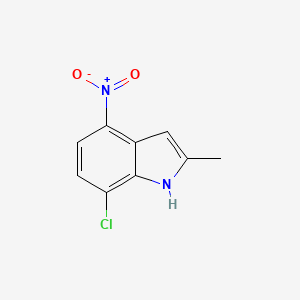 molecular formula C9H7ClN2O2 B1649074 7-Chloro-2-methyl-4-nitro-1H-indole 