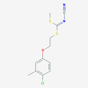 molecular formula C12H13ClN2OS2 B1649078 [2-(4-Chloro-3-methylphenoxy)ethyl]methyl-cyanocarbonimidodithioate 