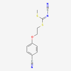 molecular formula C12H11N3OS2 B1649079 [2-(4-Cyanophenoxy)ethyl]methyl-cyanocarbonimidodithioate 