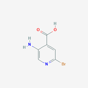 molecular formula C6H5BrN2O2 B164912 5-氨基-2-溴异烟酸 CAS No. 1242336-80-6