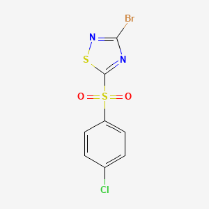 molecular formula C8H4BrClN2O2S2 B1649121 3-Bromo-5-(4-chlorophenylsulfonyl)-1,2,4-thiadiazole 