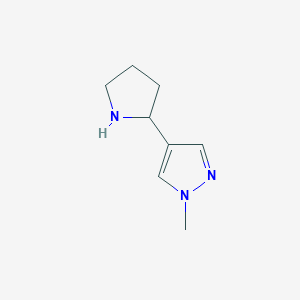 molecular formula C8H13N3 B1649133 1-methyl-4-(pyrrolidin-2-yl)-1H-pyrazole CAS No. 1170640-87-5