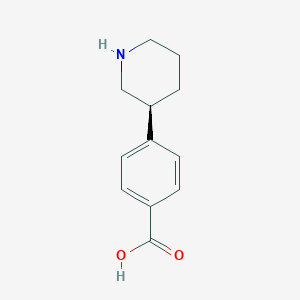 molecular formula C12H15NO2 B1649136 4-(3S)-3-Piperidinylbenzoic acid 