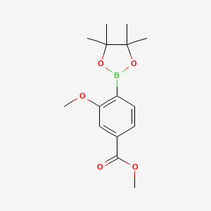 molecular formula C15H21BO5 B1649172 3-甲氧基-4-(4,4,5,5-四甲基-1,3,2-二氧杂硼环-2-基)苯甲酸甲酯 CAS No. 1246765-32-1