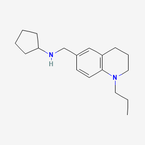 molecular formula C18H28N2 B1649182 N-[(1-丙基-1,2,3,4-四氢喹啉-6-基)甲基]环戊胺 CAS No. 1119453-03-0
