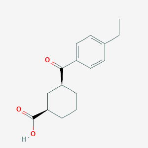 molecular formula C16H20O3 B1649194 cis-3-(4-Ethylbenzoyl)cyclohexane-1-carboxylic acid 