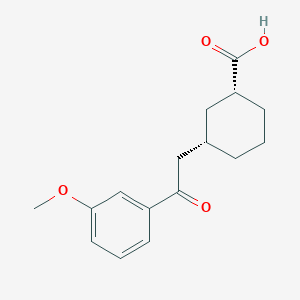 molecular formula C16H20O4 B1649220 顺式-3-[2-(3-甲氧基苯基)-2-氧代乙基]环己烷-1-羧酸 CAS No. 735275-09-9