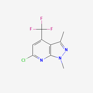 molecular formula C9H7ClF3N3 B1649253 6-氯-1,3-二甲基-4-(三氟甲基)-1H-吡唑并[3,4-b]吡啶 CAS No. 952183-47-0