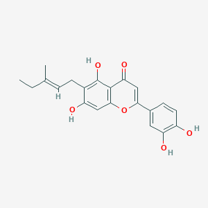B1649294 2-(3,4-dihydroxyphenyl)-5,7-dihydroxy-6-[(E)-3-methylpent-2-enyl]chromen-4-one CAS No. 129145-53-5