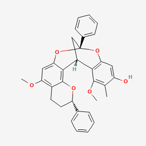 molecular formula C33H30O6 B1649316 德拉可黄烷 C1 CAS No. 194794-49-5
