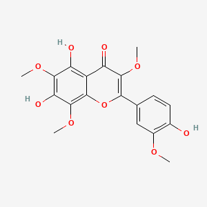 molecular formula C19H18O9 B1649364 5,7-二羟基-2-(4-羟基-3-甲氧基-苯基)-3,6,8-三甲氧基-色满-4-酮 CAS No. 58130-91-9