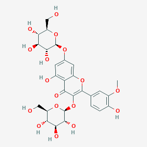 molecular formula C28H32O17 B1649380 5-hydroxy-2-(4-hydroxy-3-methoxyphenyl)-3,7-bis[[(2S,3R,4S,5S,6R)-3,4,5-trihydroxy-6-(hydroxymethyl)oxan-2-yl]oxy]chromen-4-one CAS No. 6758-51-6