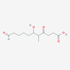 molecular formula C12H20O5 B1649387 6-Hydroxy-5-methyl-4,11-dioxoundecanoic acid CAS No. 68441-17-8