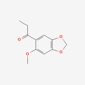 molecular formula C11H12O4 B1649390 1-(6-甲氧基-2H-1,3-苯并二氧杂环-5-基)丙烷-1-酮 CAS No. 70342-29-9