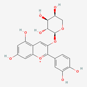 molecular formula C20H19O10+ B1649402 花青素 3-阿拉伯糖苷阳离子 CAS No. 792868-19-0