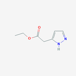 molecular formula C7H10N2O2 B1649412 2-(1H-吡唑-3-基)乙酸乙酯 CAS No. 82668-50-6