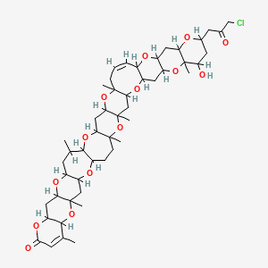 molecular formula C49H69ClO14 B1649413 Brevetoxin B, 43-chloro-41-deformyl-41,43-dihydro-41-oxo- CAS No. 82983-92-4