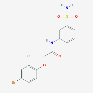 molecular formula C14H12BrClN2O4S B1649444 2-(4-bromo-2-chlorophenoxy)-N-(3-sulfamoylphenyl)acetamide CAS No. 1000931-45-2