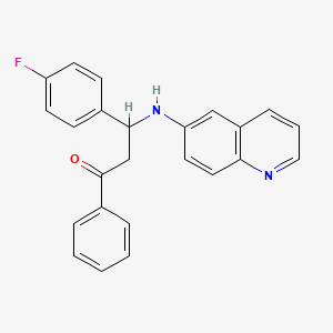 1-Propanone, 3-(4-fluorophenyl)-1-phenyl-3-(6-quinolinylamino)-