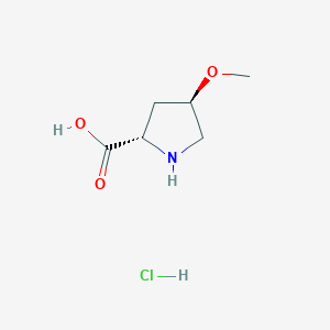 molecular formula C6H12ClNO3 B1649451 (2s,4r)-4-Methoxypyrrolidine-2-carboxylic acid hydrochloride CAS No. 1001354-10-4