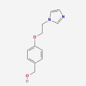 molecular formula C12H14N2O2 B1649458 Benzenemethanol, 4-(2-(1H-imidazol-1-yl)ethoxy)- CAS No. 100199-60-8