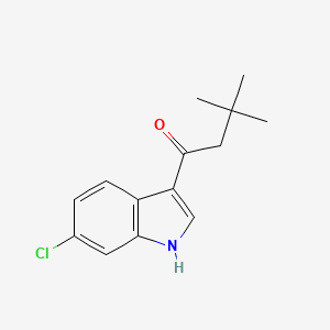 1-(6-chloro-1H-indol-3-yl)-3,3-dimethylbutan-1-one