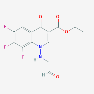 6,7,8-Trifluoro-1-(formylmethylamino)-1,4-dihydro-4-oxo-3-quinolinecarboxylic acid ethyl ester