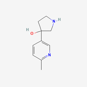 molecular formula C10H14N2O B1649465 3-(6-Methylpyridin-3-yl)pyrrolidin-3-ol CAS No. 1003639-52-8