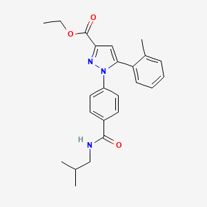 ethyl 1-{4-[(isobutylamino)carbonyl]phenyl}-5-(2-methylphenyl)-1H-pyrazole-3-carboxylate