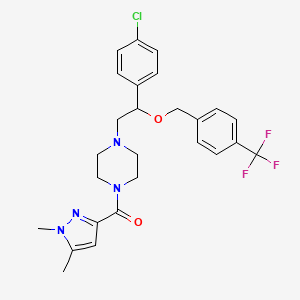 [4-(2-(4-chlorophenyl)-2-{[4-(trifluoromethyl)benzyl]oxy}ethyl)piperazino](1,5-dimethyl-1H-pyrazol-3-yl)methanone
