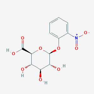 molecular formula C12H13NO9 B016495 (2S,3S,4S,5R,6S)-3,4,5-三羟基-6-(2-硝基苯氧基)四氢-2H-吡喃-2-羧酸 CAS No. 137629-36-8