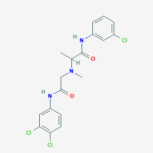 N-(3-chlorophenyl)-2-[[2-(3,4-dichloroanilino)-2-oxoethyl]-methylamino]propanamide