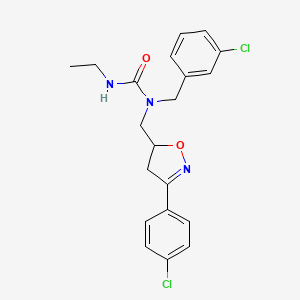 N-(3-chlorobenzyl)-N-{[3-(4-chlorophenyl)-4,5-dihydro-5-isoxazolyl]methyl}-N'-ethylurea