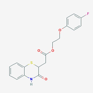 2-(4-fluorophenoxy)ethyl 2-(3-oxo-3,4-dihydro-2H-1,4-benzothiazin-2-yl)acetate